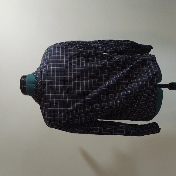 Zara Woman Navy Window Pane Print Blouse Sz S - Picture 7 of 12